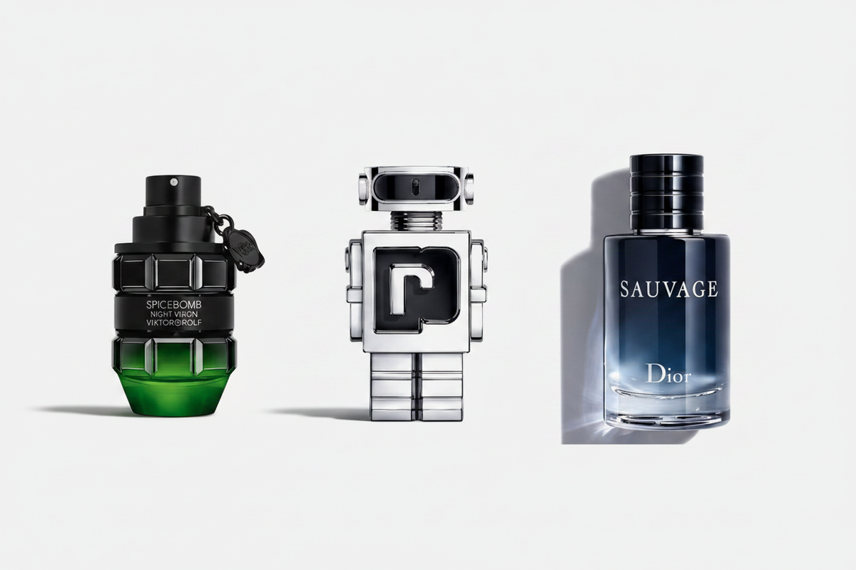 Fris & Modern Heren Set – Spicebomb Night Vision, Phantom EDT & Dior Sauvage EDT