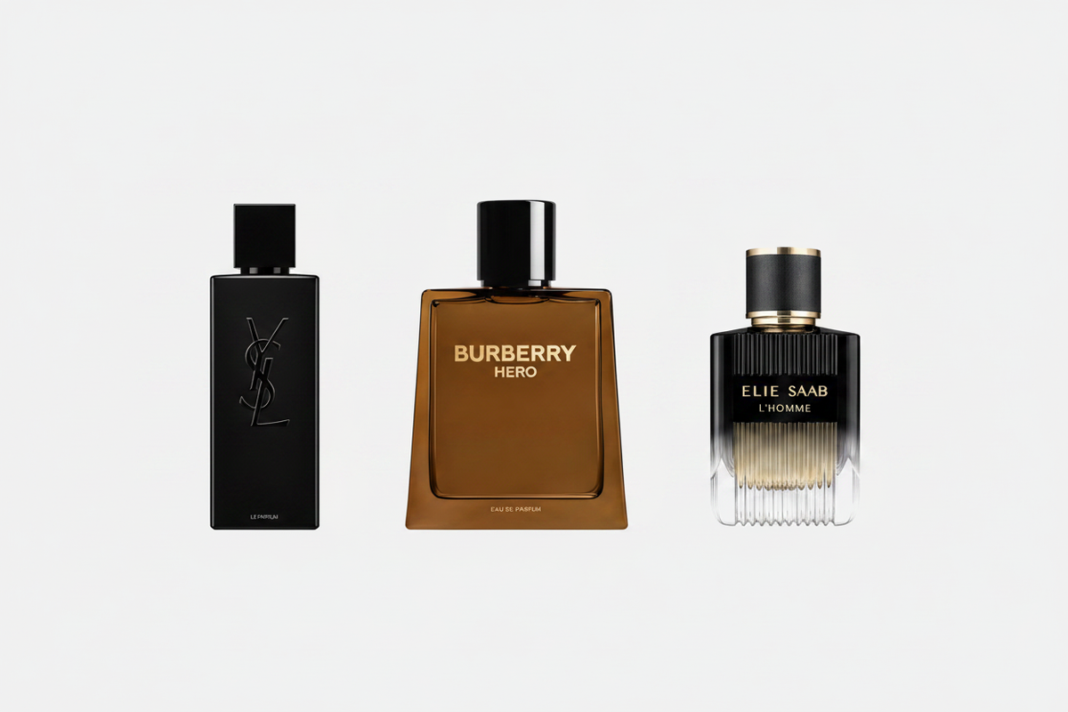 Warm & Houtachtig Heren Set – YSL MYSLF, Burberry Hero & Elie Saab Homme EDP